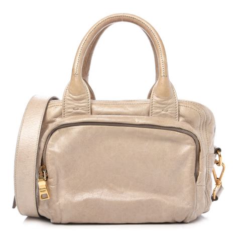 PRADA Vitello Shine Bauletto Cammeo 751197